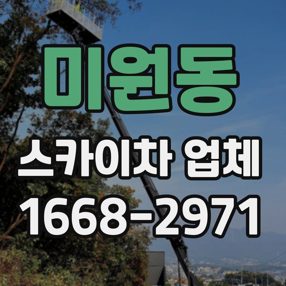 미원동 스카이차 업체