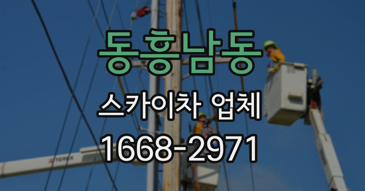 동흥남동 스카이차 업체