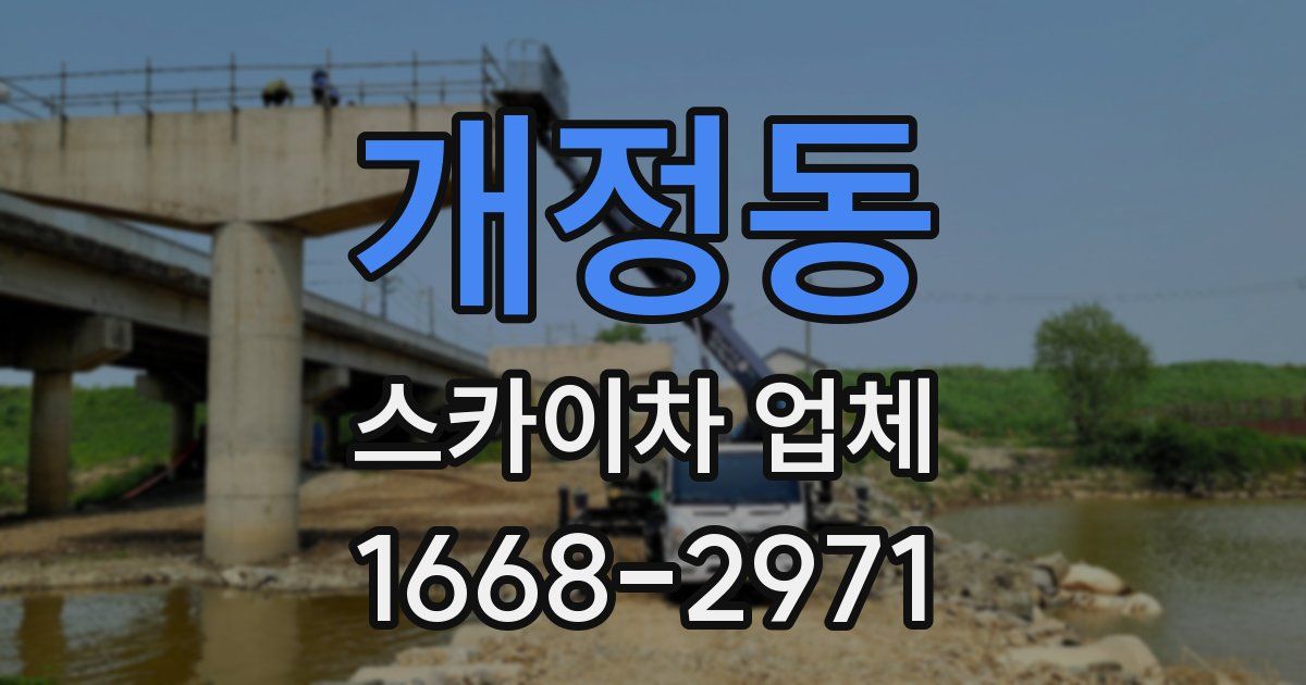 개정동 스카이차 업체