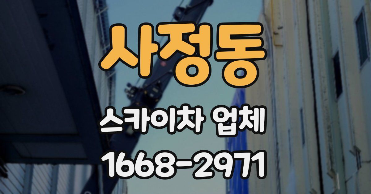 사정동 스카이차 업체