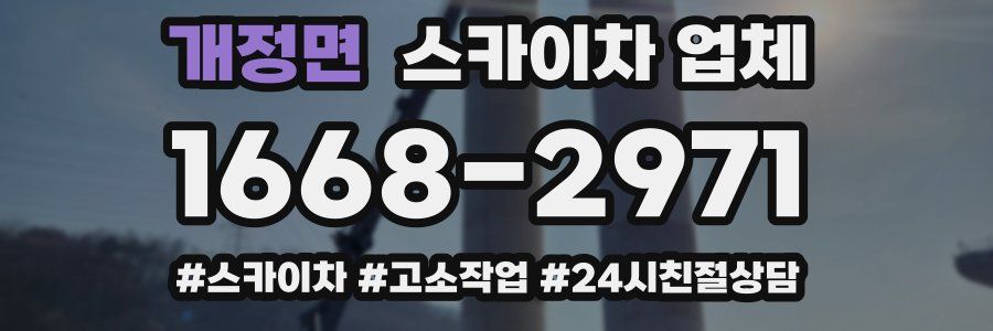 개정면 스카이차 업체
