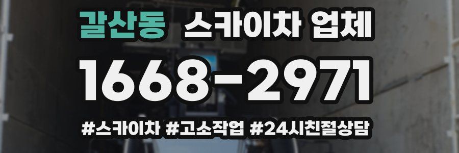 갈산동 스카이차 업체