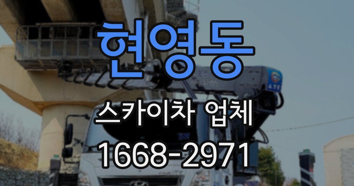 현영동 스카이차 업체