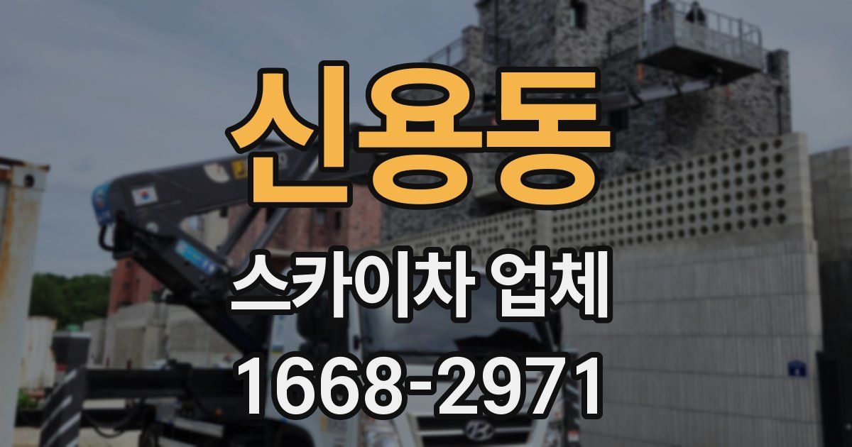 신용동 스카이차 업체