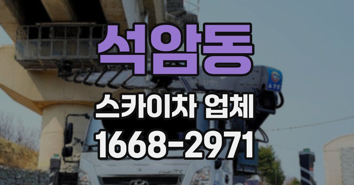 석암동 스카이차 업체