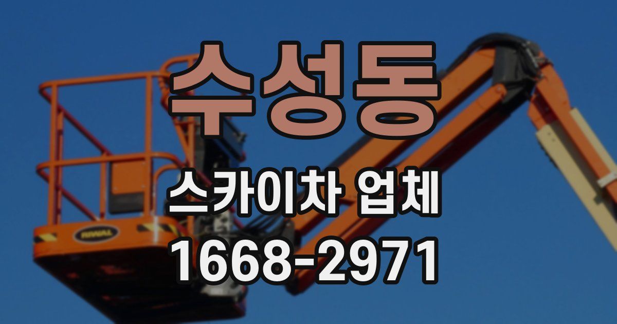 수성동 스카이차 업체