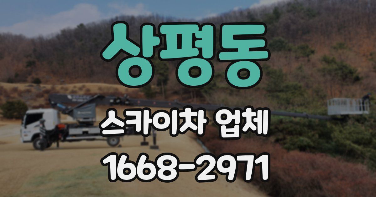 상평동 스카이차 업체