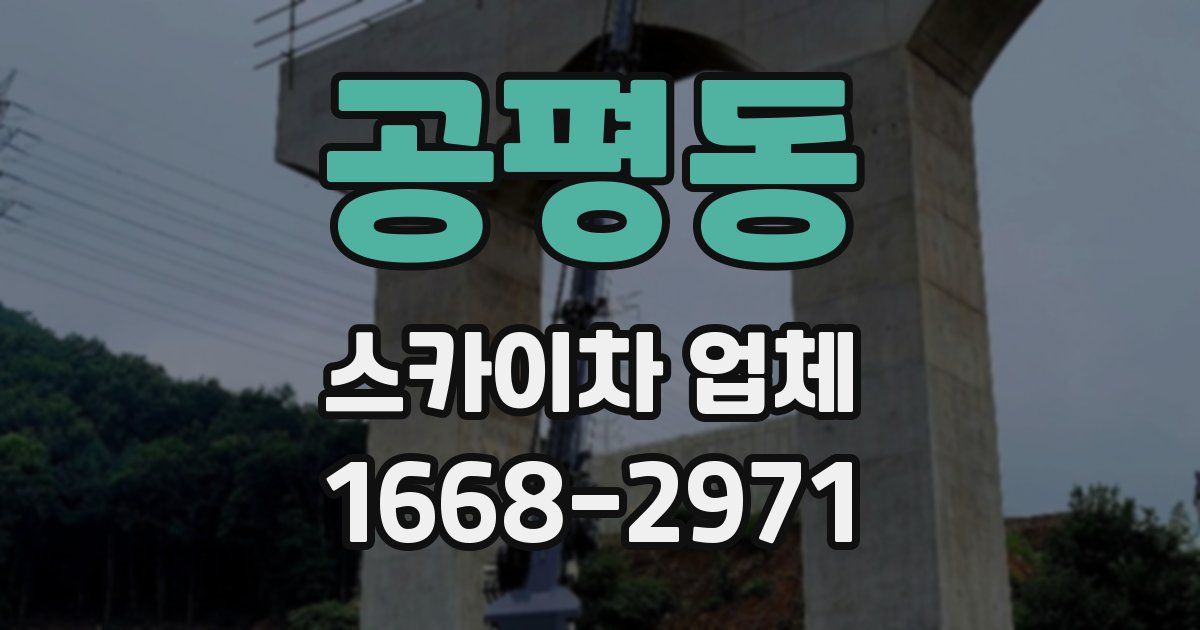 공평동 스카이차 업체