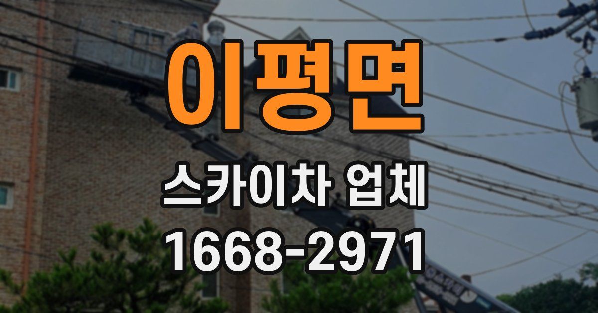 이평면 스카이차 업체