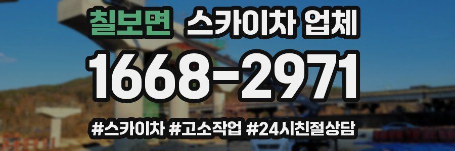 칠보면 스카이차 업체