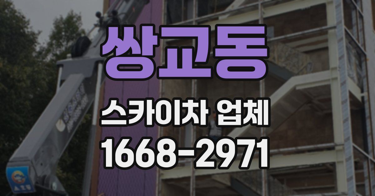 쌍교동 스카이차 업체