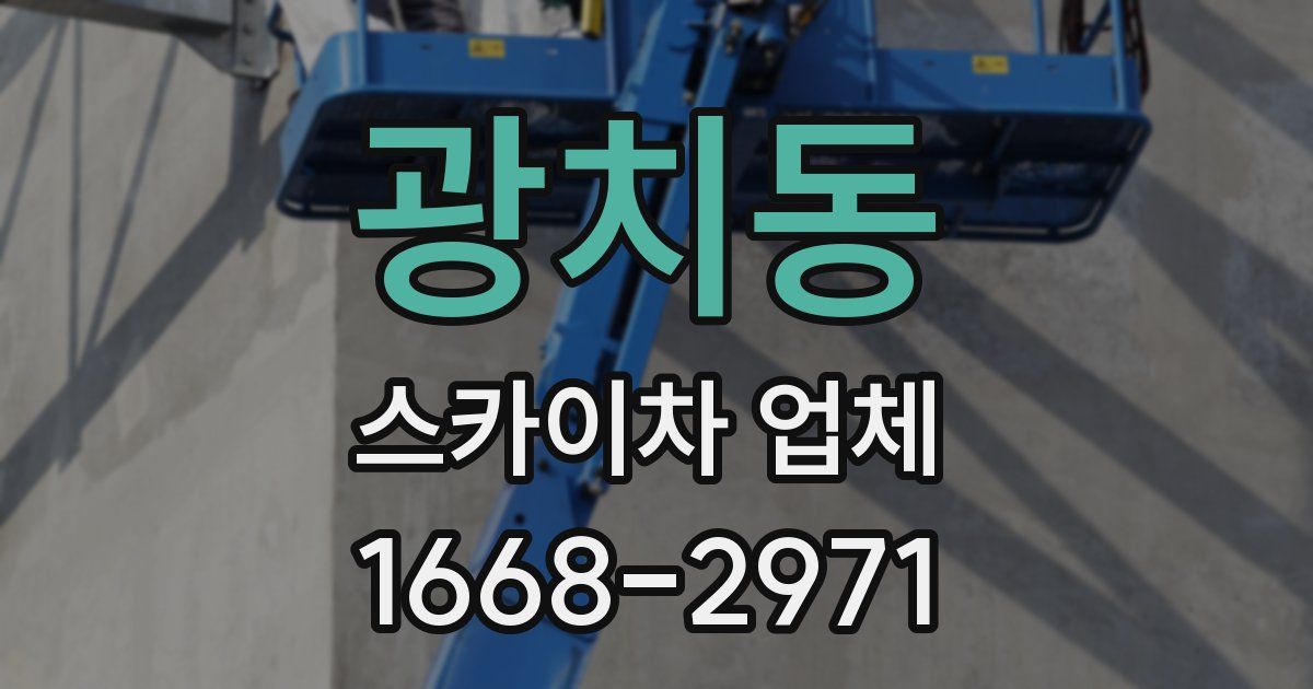 광치동 스카이차 업체