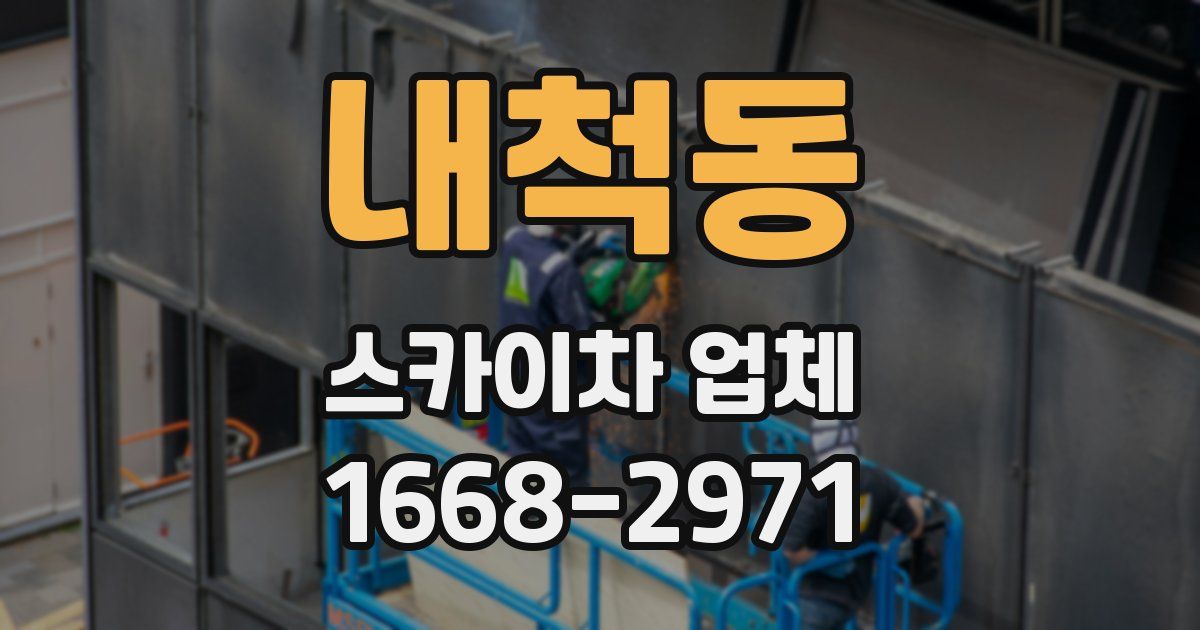 내척동 스카이차 업체