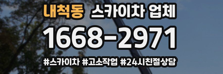 내척동 스카이차 업체