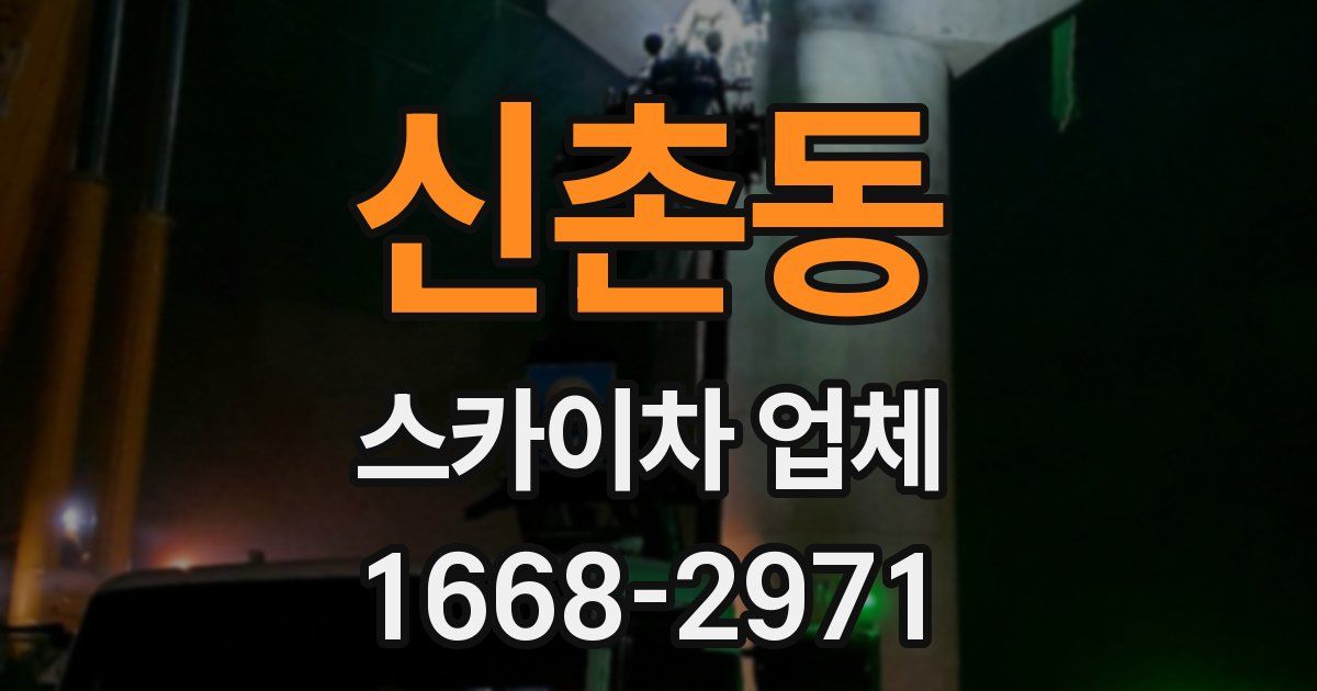 신촌동 스카이차 업체