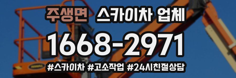 주생면 스카이차 업체