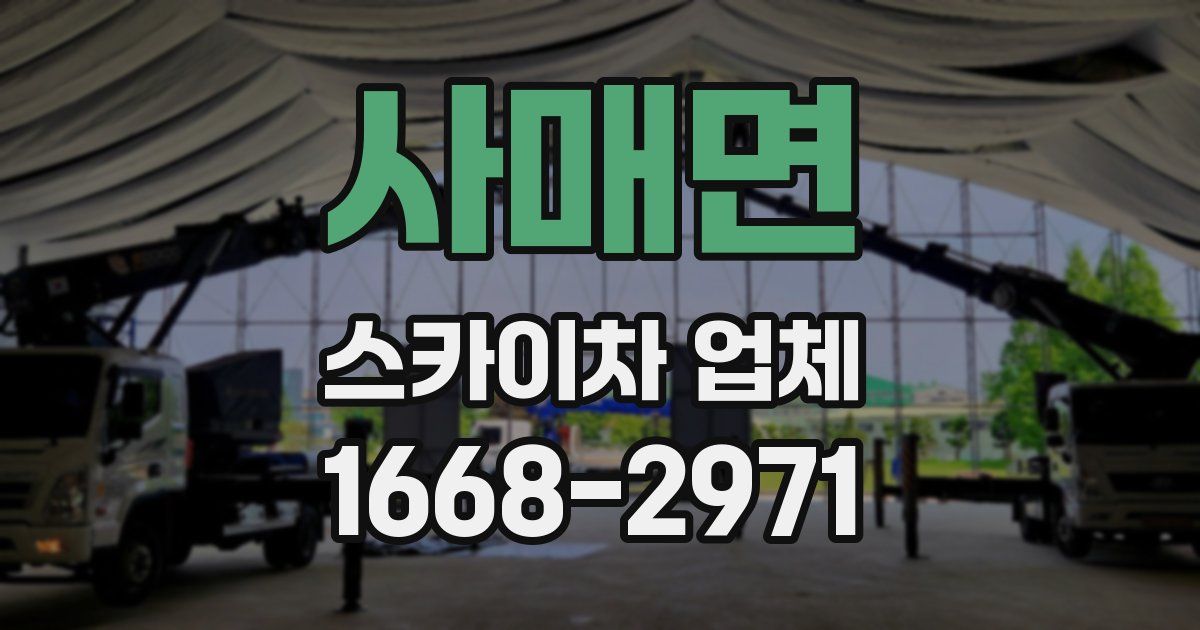 사매면 스카이차 업체