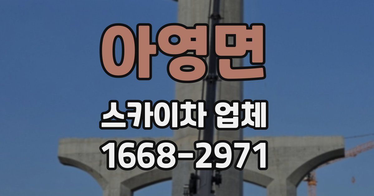 아영면 스카이차 업체