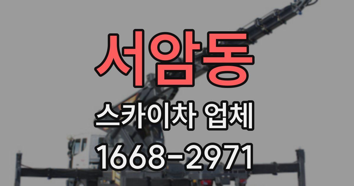 서암동 스카이차 업체