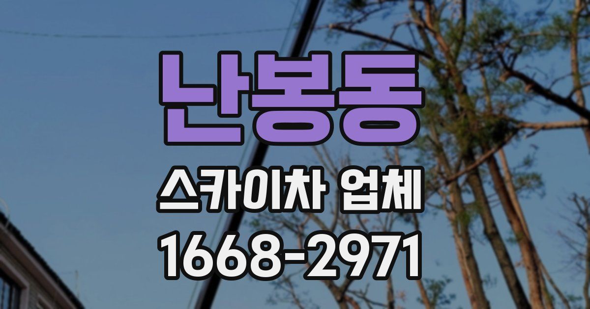 난봉동 스카이차 업체