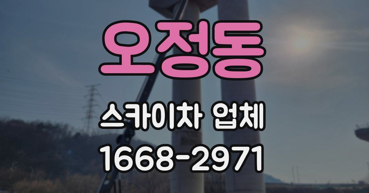 오정동 스카이차 업체