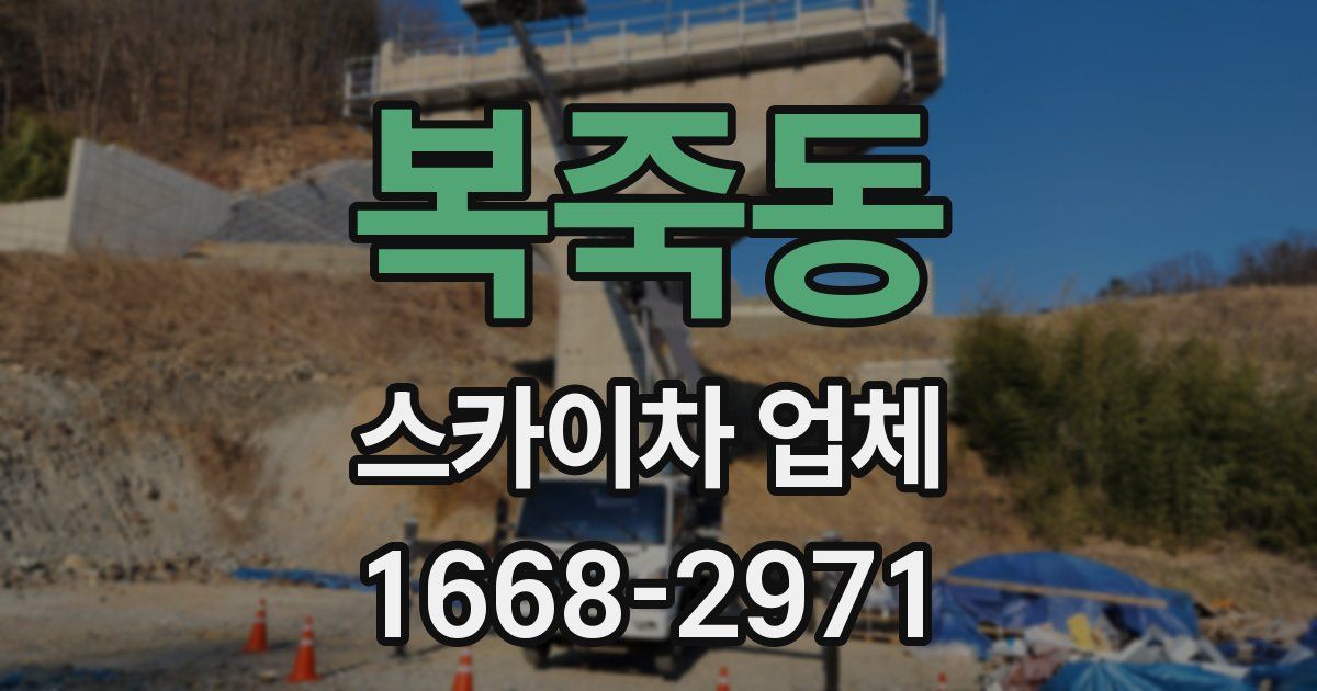 복죽동 스카이차 업체