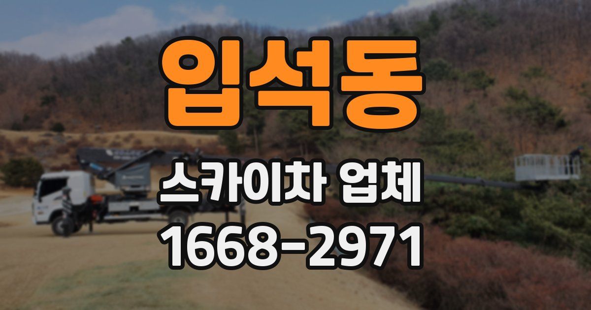 입석동 스카이차 업체
