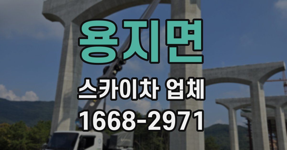 용지면 스카이차 업체