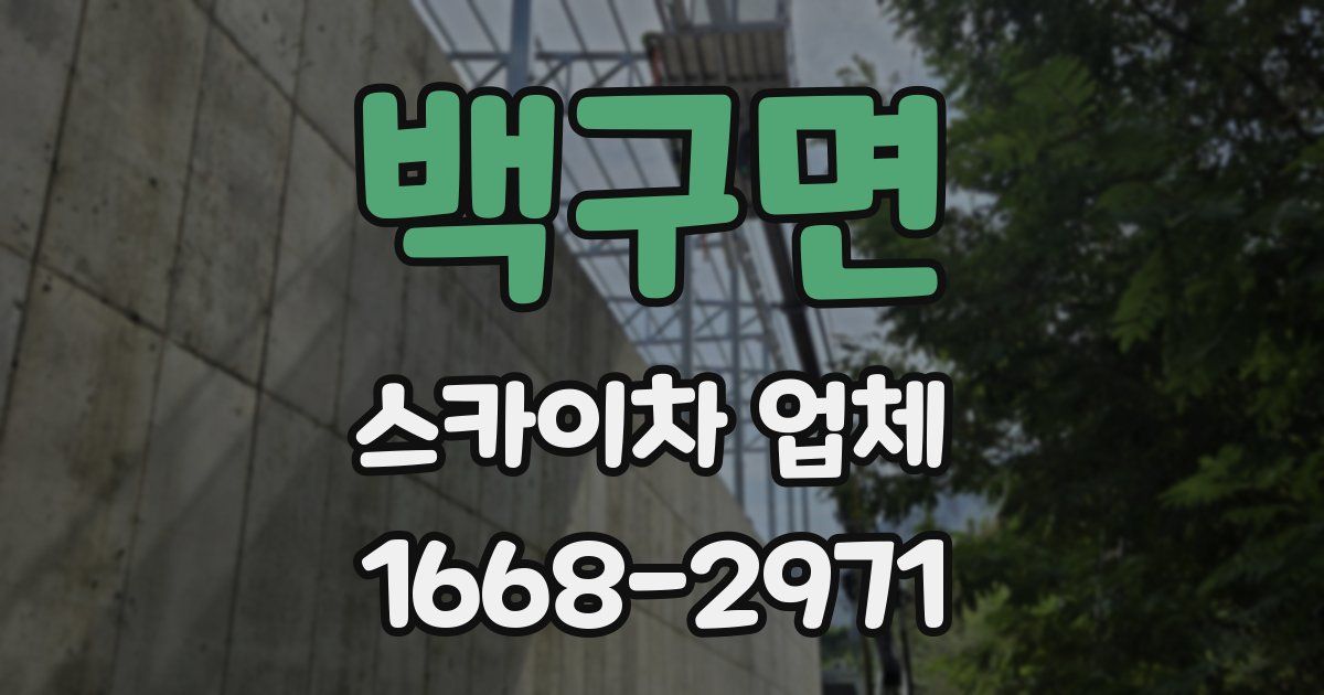 백구면 스카이차 업체