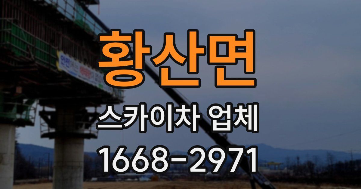 황산면 스카이차 업체