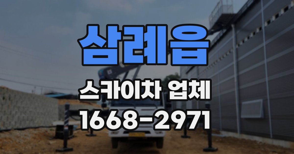 삼례읍 스카이차 업체
