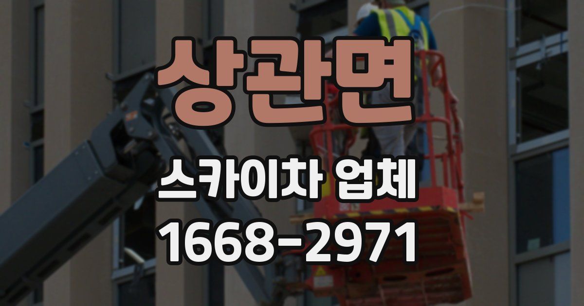 상관면 스카이차 업체