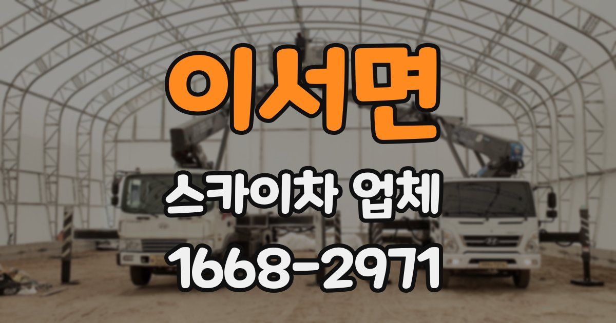이서면 스카이차 업체