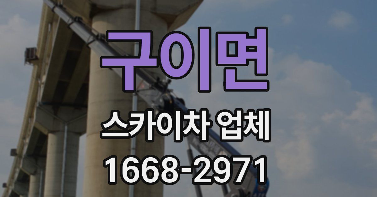 구이면 스카이차 업체