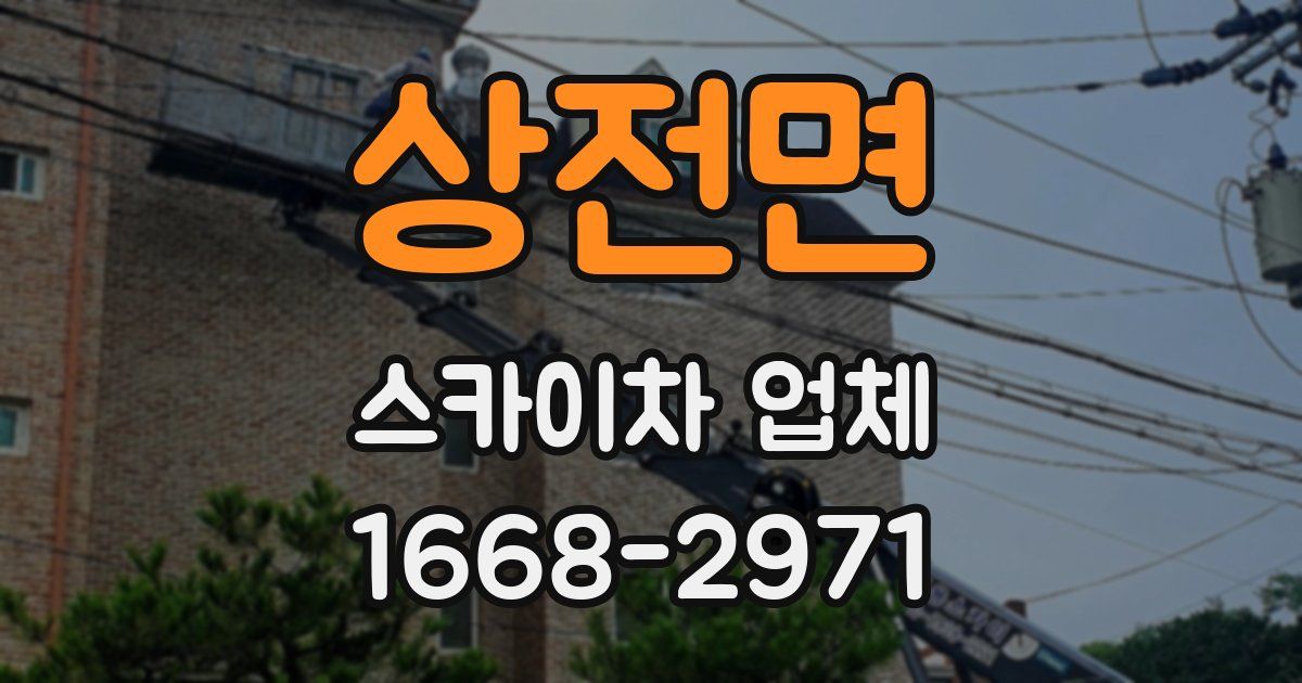 상전면 스카이차 업체