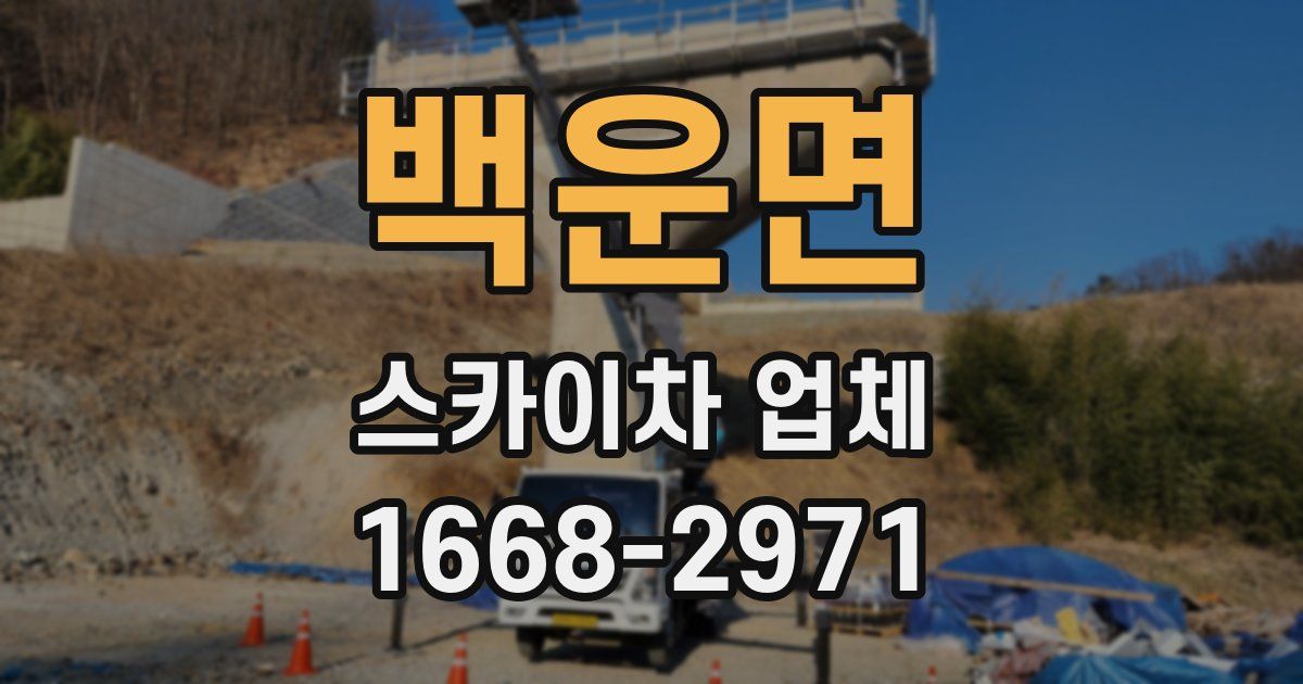 백운면 스카이차 업체