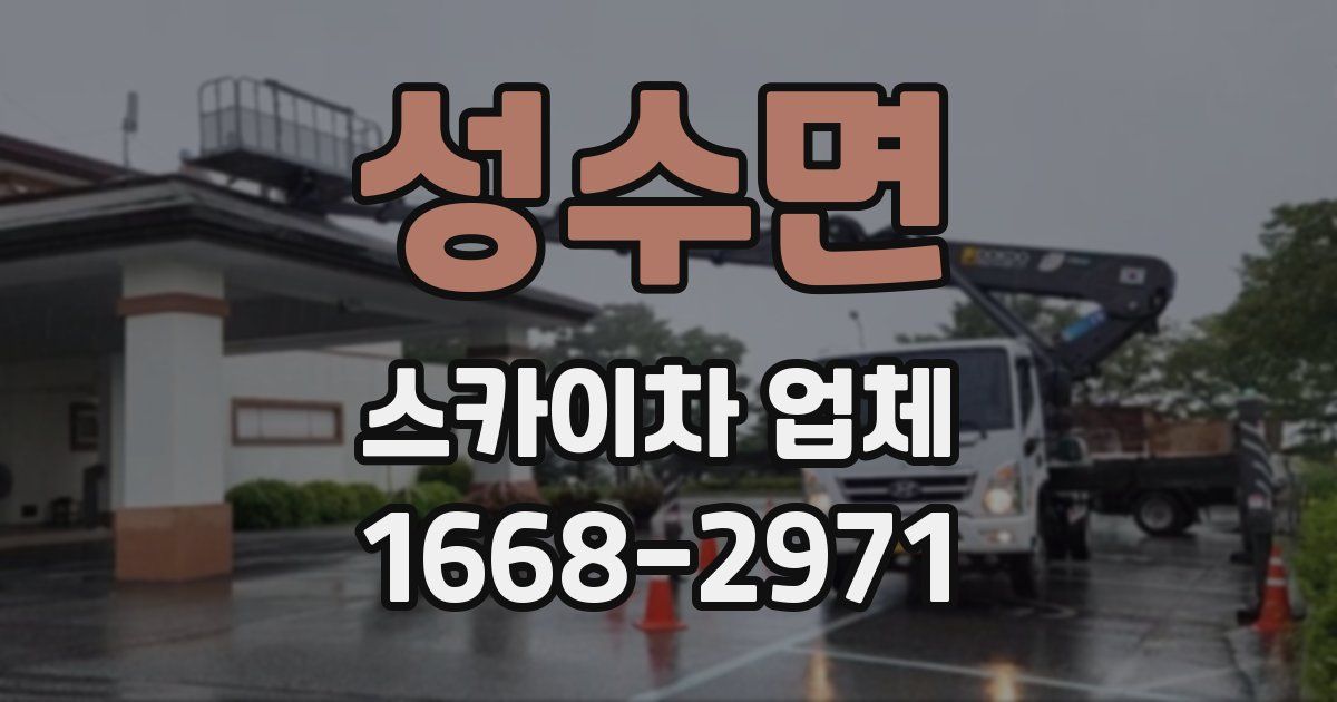 성수면 스카이차 업체
