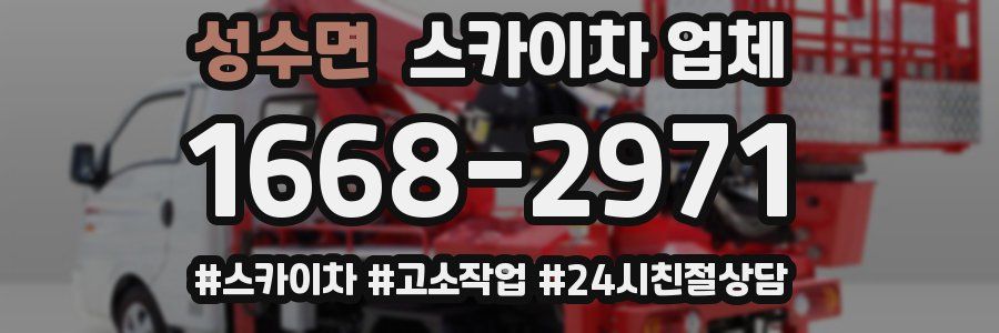 성수면 스카이차 업체