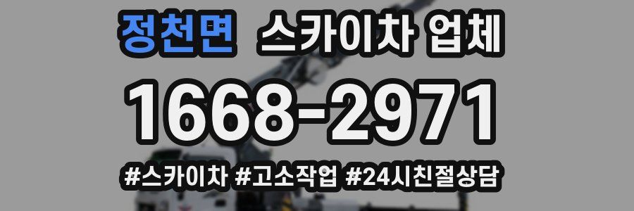 정천면 스카이차 업체