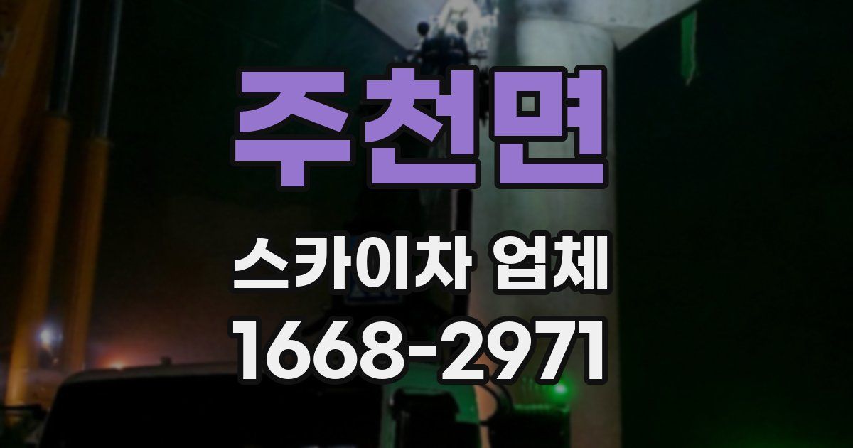 주천면 스카이차 업체
