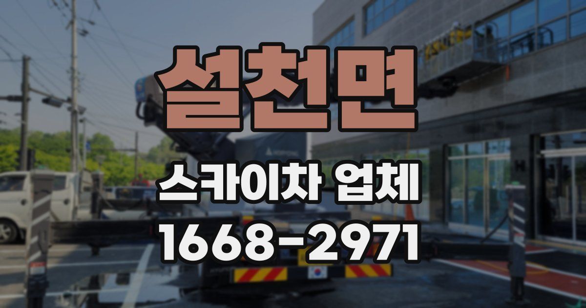 설천면 스카이차 업체
