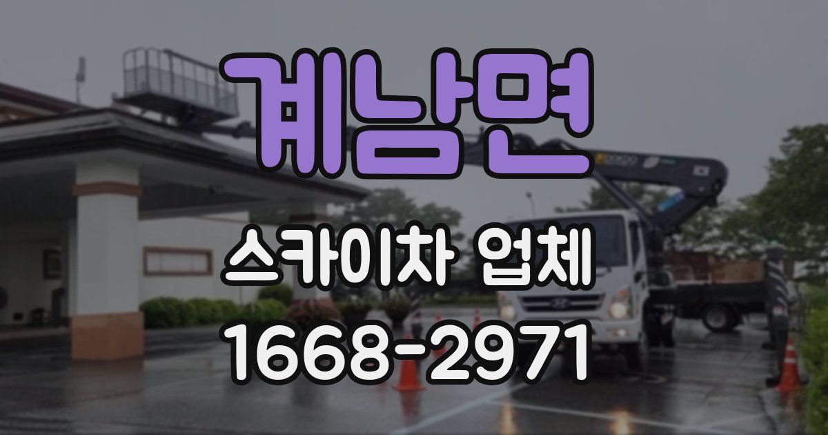 계남면 스카이차 업체