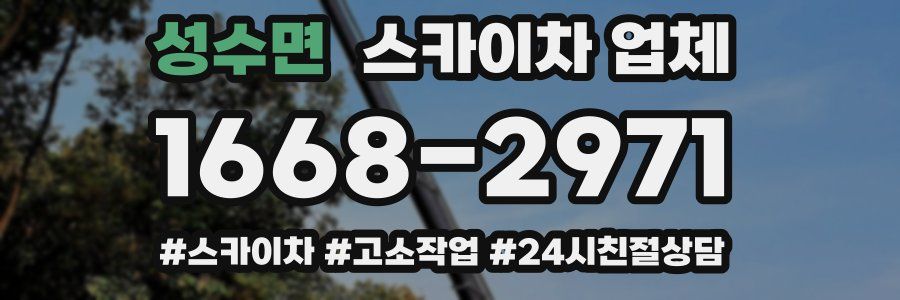 성수면 스카이차 업체