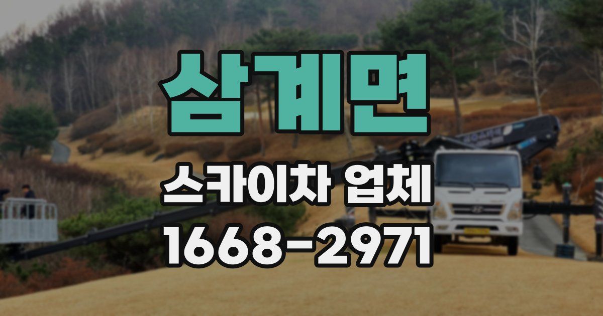 삼계면 스카이차 업체