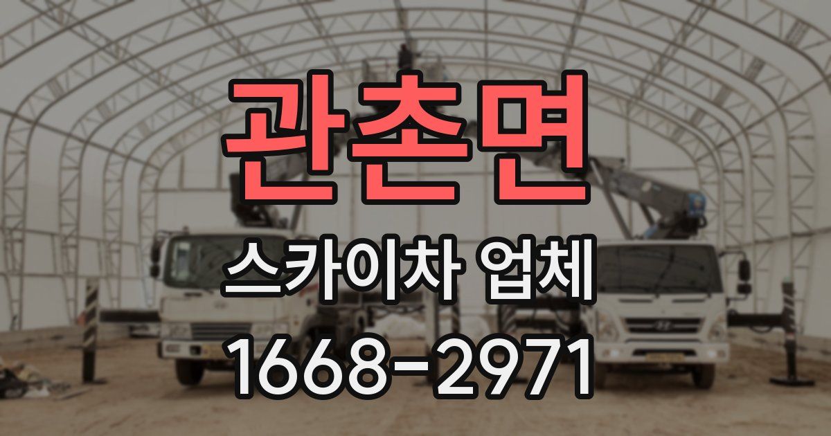 관촌면 스카이차 업체