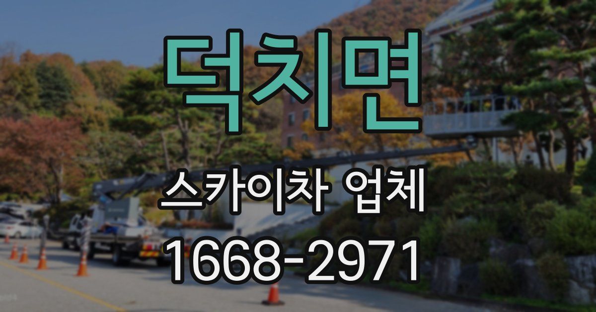 덕치면 스카이차 업체