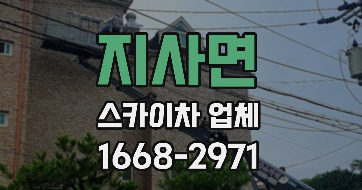 지사면 스카이차 업체