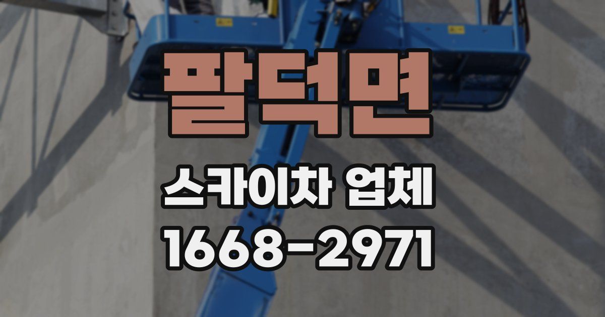 팔덕면 스카이차 업체