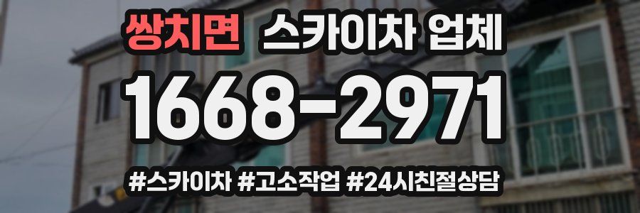 쌍치면 스카이차 업체