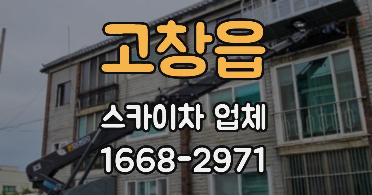 고창읍 스카이차 업체